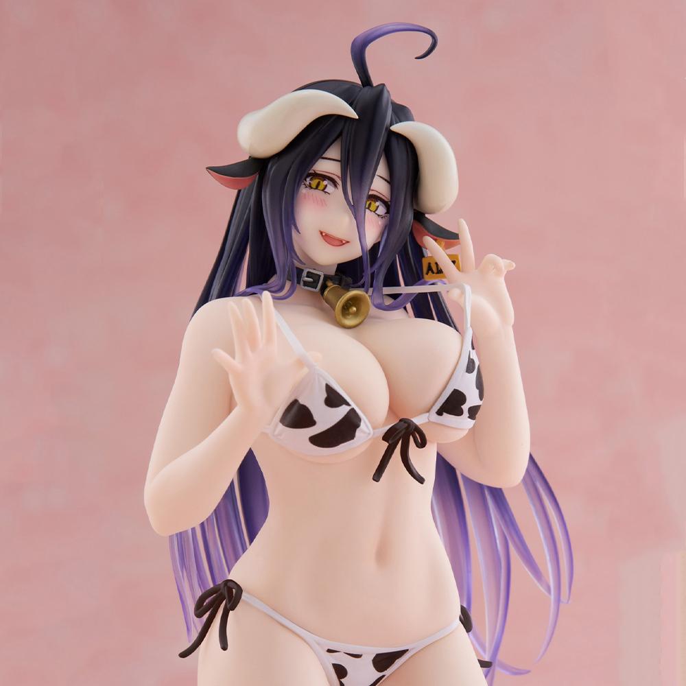 Albedo Anime Figure Shalltear Bloodfallen and Albedo Kneeling Pose Action Figurine PVC Model Toys Doll Adult Collections Gift