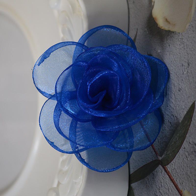 Korean Style 15-Piece Gauze Snow Fabric Flowers for DIY Clothing, Hair Clips, Jewelry Accessories