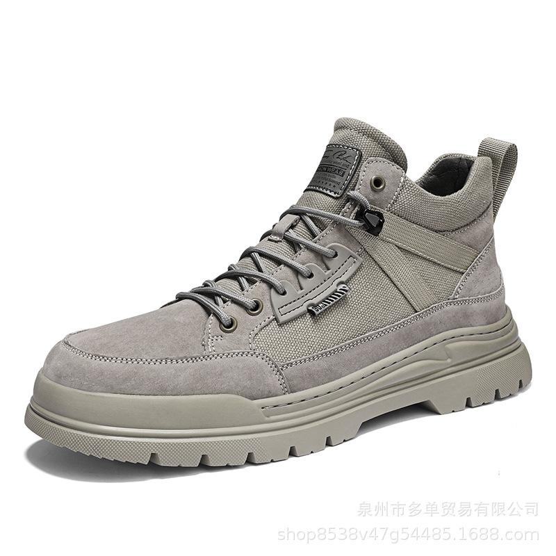 Winter velvet warm Martin boots new autumn outdoor hiking casual short boots thick-soled retro boots