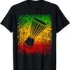 Cool Art A Djembe Drum In Splats for Drummers On Reggae Day T-Shirt