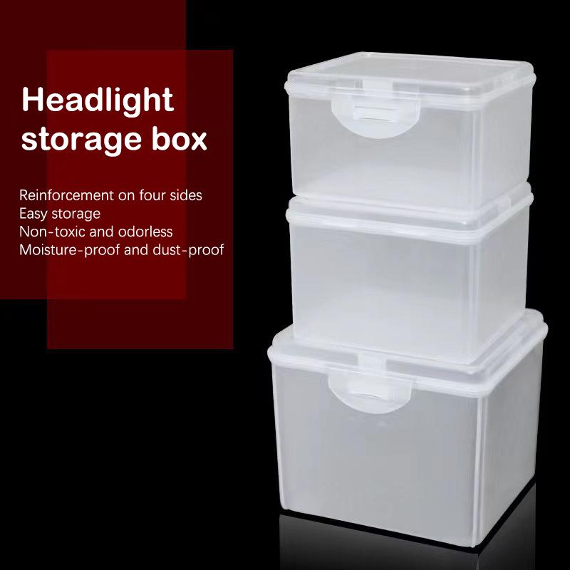 Flip Transparent Desktop Storage Box Led Headlight Packaging Box Plastic Box
