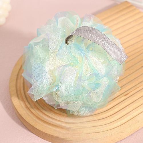 Dreamy Dazzling Color Bathing Flower Foaming Sponge Bubble Wisp Body Exfoliating Shower Flowers Mesh Ball Body Wash Skin Cleaner