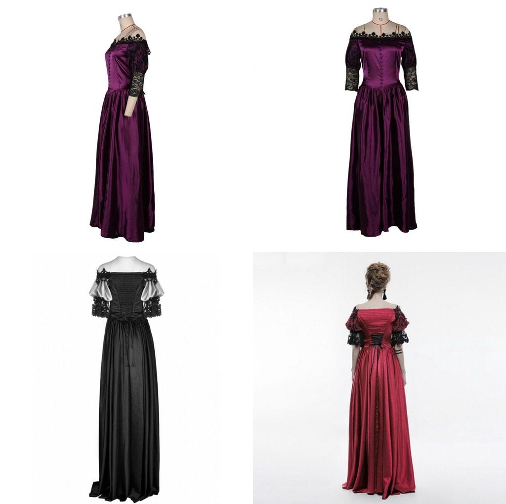 Renaissance Festival Party Cosplay Dress Victorian Gothic Vintage Retro Women's Ball Gown