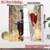 2pcs, 2D FLAT PRINTING Curtains (Without Rod) Matador Charge Fashionable Modern Curtains Yarn Curtains Holiday Ldeal for Digital