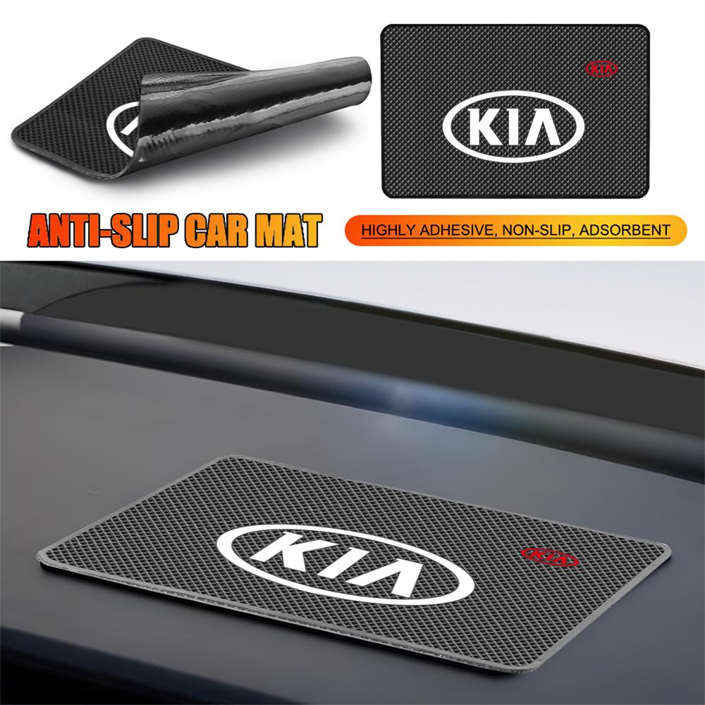 Car Emblem Non-slip Mat Dashboard Adhesive Anti Slip Pad Holder For KIA Rio Ceed Sportage Cerato Soul Sorento Picanto Optima K5