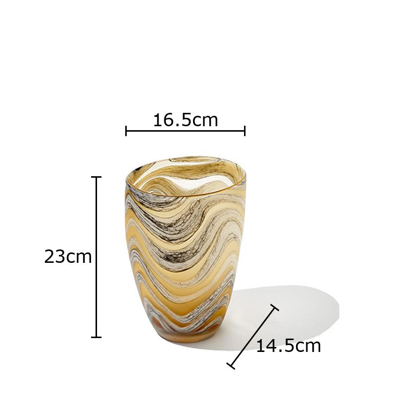 

Abstract Stripes Glass Vase Hydroponics Flower Pots Table Decoration Flowers Arrangement Floral Vases Room Aesthetic Decor