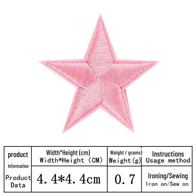 Distintivo de Pano Bordado Estrela de Cinco Pontas