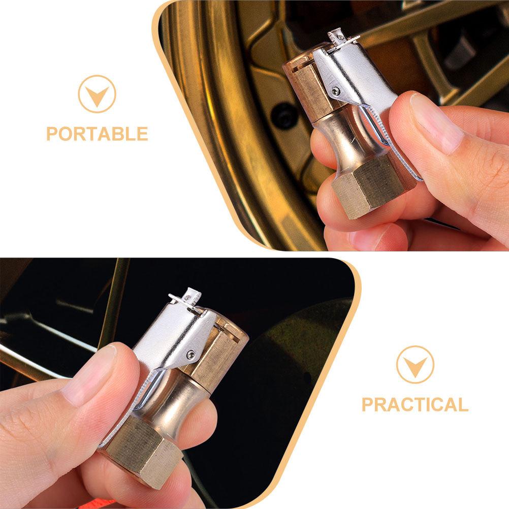 Tire Air Chuck Locking Clip Adapter Inflator Nozzle Sturdy Lightweight Tire Inflator Air Chuck Quick Connect Accessory Tire Chucks 1