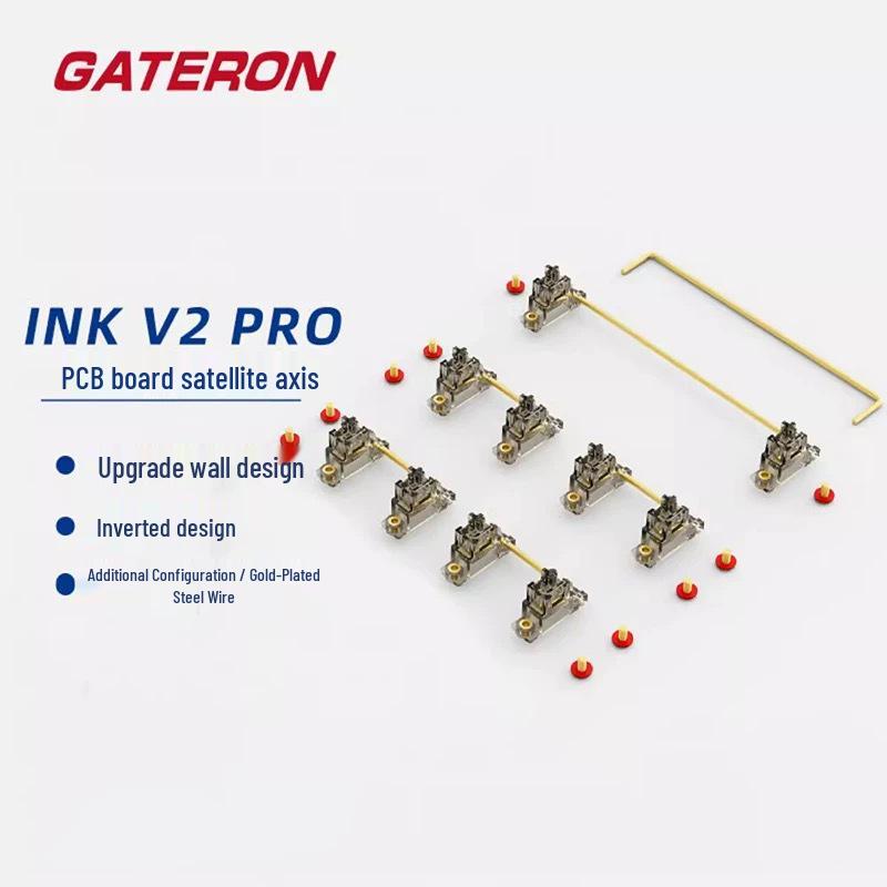 Gateron INK V2 Pro Black Transparent Stabilizer with Gold-Plated Steel Wire