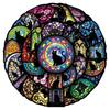 50 Sheets Dark Gothic Stained Glass & Black Cat Window Stickers: Colorful, Waterproof Phone Case Decor