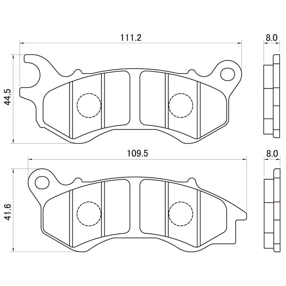 Daytona Motorcycle Brake Pads Red Pads (Semi-Metal Pads) PCX150 [KF12/KF18] (12-17) LEAD125 (13) PCX125
