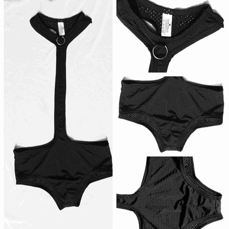 Men's Sexy Mesh Bodysuit - Breathable Lingerie Costume with Open Design for Adults Men Sex Underwear