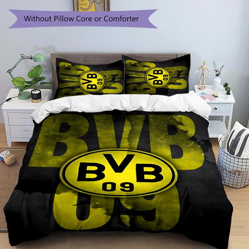 BvB 09 3pcs Bedding Set Duvet Cover Closure Includes 1 Duvet Cover & 2 Pillowcases for All Seasons Bedroom Home Dorm Decor