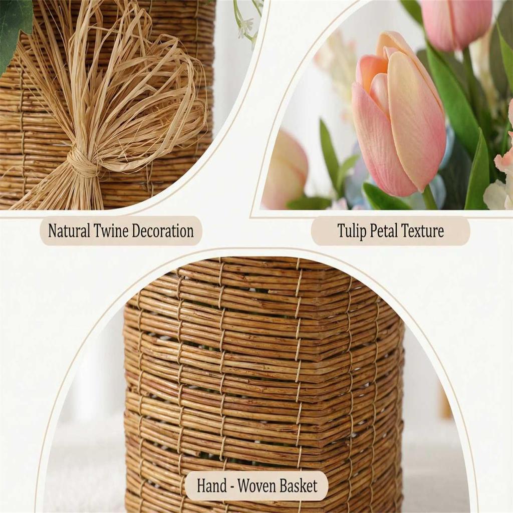 Spring Floral Wreaths, Baskets, Home Decorations, Front Door Hanging Wreaths