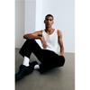 H M sliM Fit Ribbed Sleeveless Top wHite