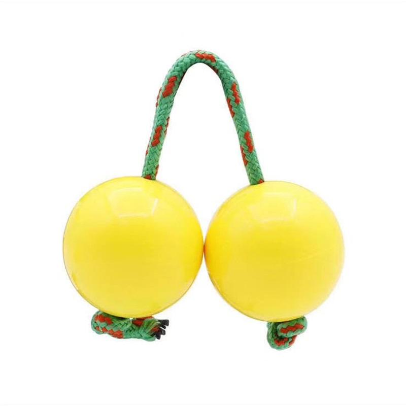 Rhythm Ball Sand Hammer African Shaker Rattle Double Gourd Polyrhythmic Fingertip Rotary Orff Musical Instruments 19x5cm жёлтый