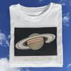 Retro Saturn Planet Drawing T-Shirt: Vintage Space Tee