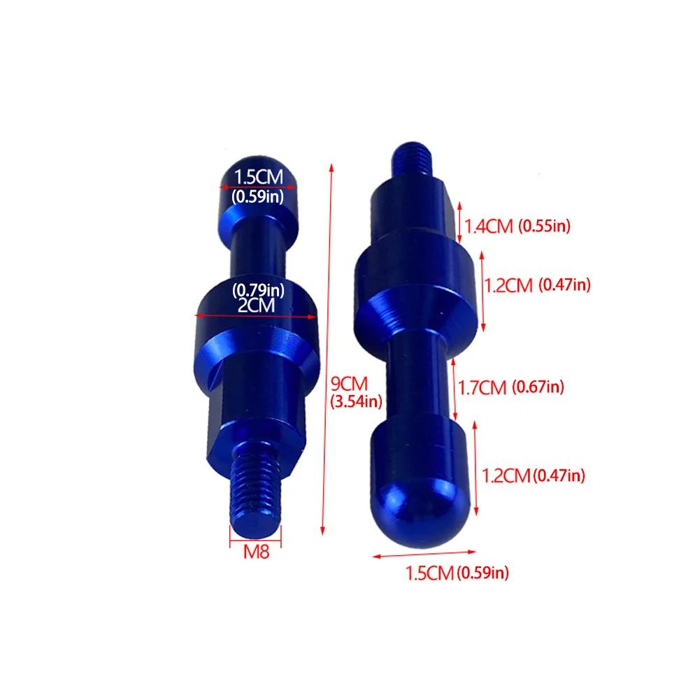 2Pcs M8 Motorcycle CNC Aluminum Rear View Mirror Hole Decorative Plugs Screws Cover Electric Bike Screw Cap Extension Bracket