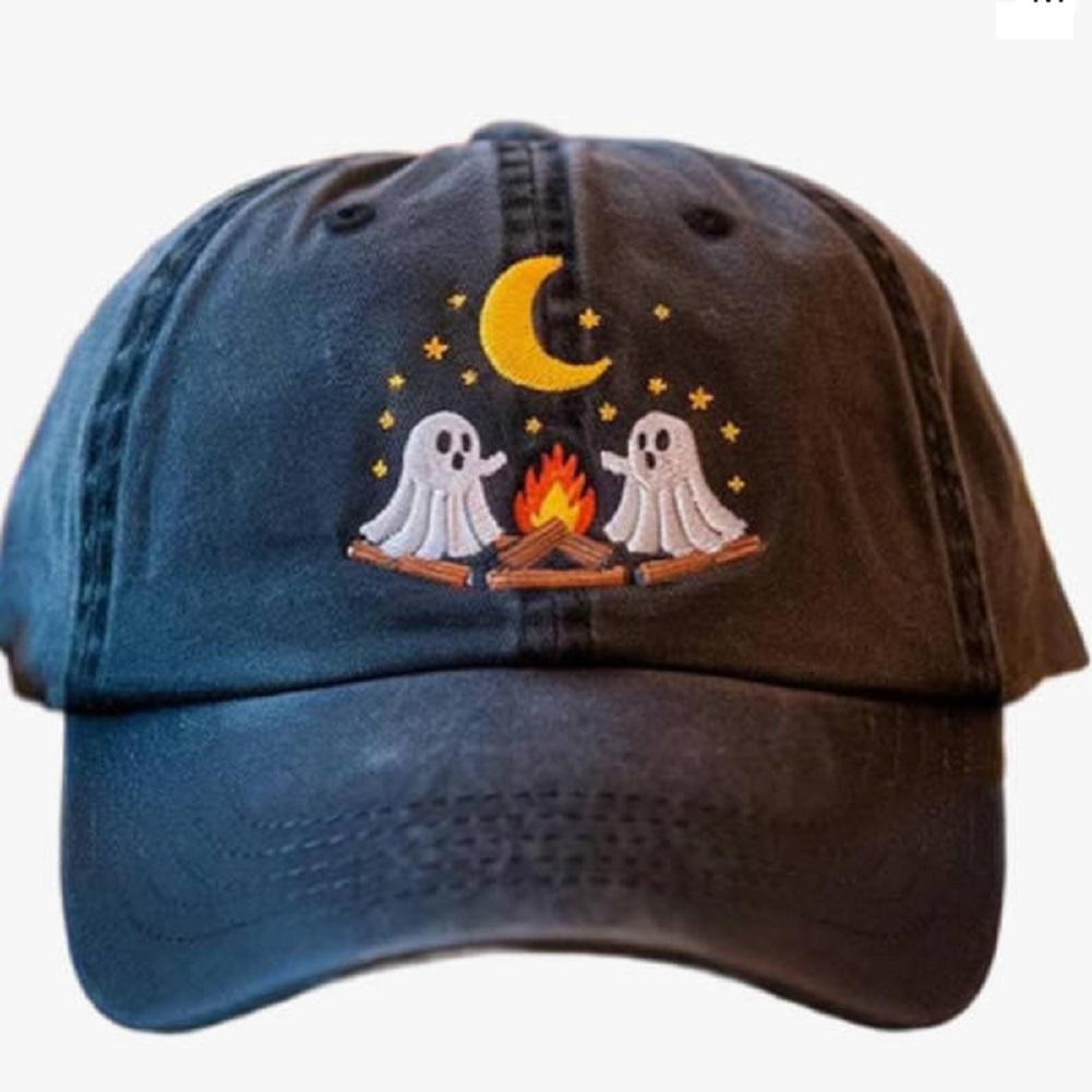 Unisex Casual Dark Blood Stain Hat Problem Solved Hat Embroidered Baseball Men Ball Cap Halloween Horror Costume Prop