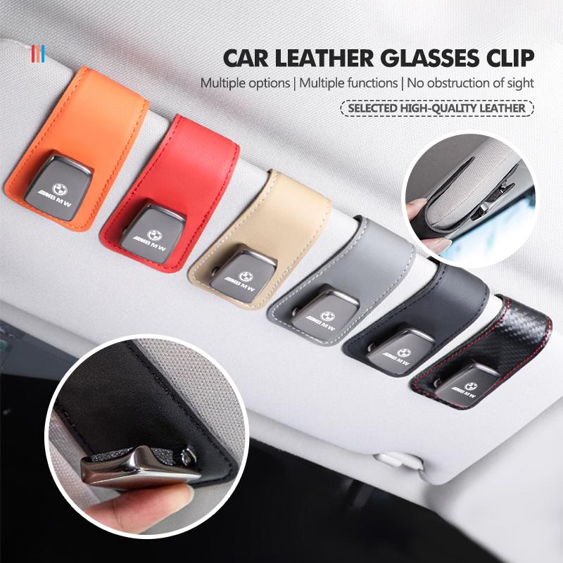 Car Sun Visor Sunglasses Clip Ticket Card Organizer Holder For BMW G30 G20 M3 M5 E91 E92 E93 E36 E70 X3 X4 X5 X1 E39 F30 WT5