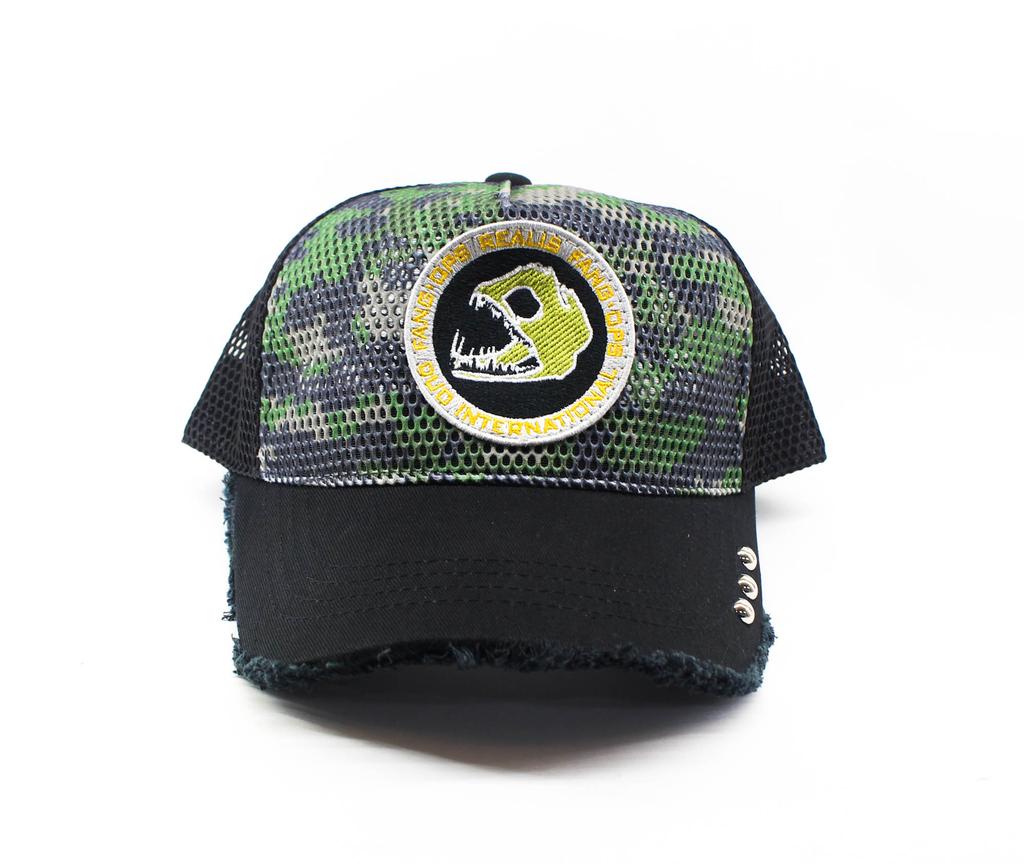 DUO Кепка Fang Ops Logo Mesh, свободный размер, черный, камуфляжный, оранжевый (3006)