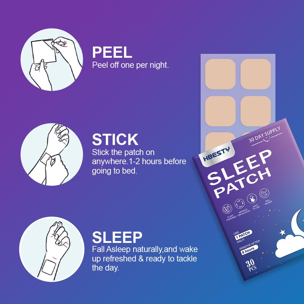 Hbesty Sleep Herbal Patches 30 Count Relaxing Formula For Stress Relief And Restful Sleep