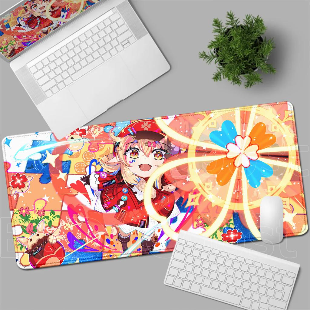 New Kawaii Mouse Pad Gamer PC Computer Cute Genshin Impact Klee Alice Desk Mat Keyboard Anime Gaming Accessories Mousepad Carpet