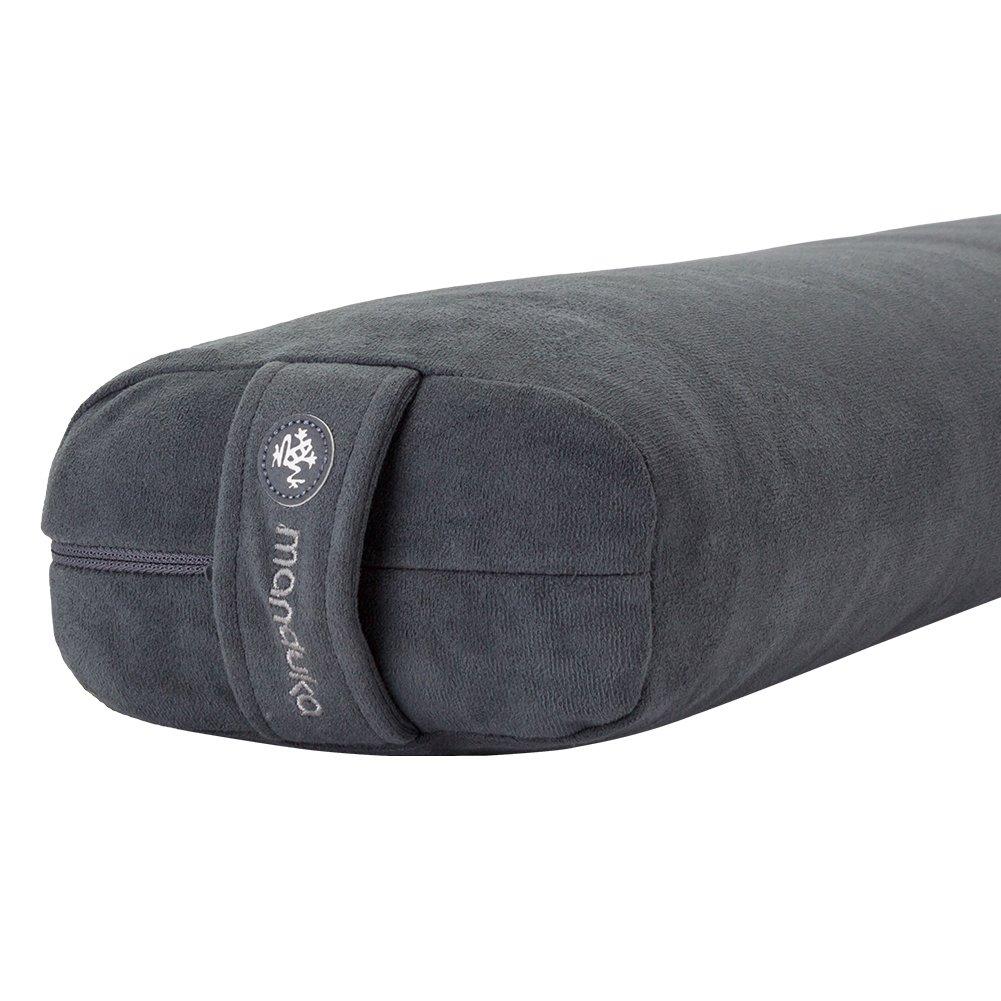 Manduka Enlight Lean Bolster Yoga Support for Yoga and Stretching Props, Thunder, 43101A022, Cushion, [Used]