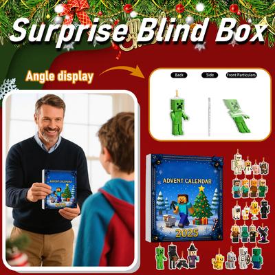 Weihnachts-Adventskalender, Weihnachts-Countdown-Kalender, 24 Tage Weihnachtsüberraschungen, mit 24 Sammlerstücken für Kinder, Erwachsene, Teenager