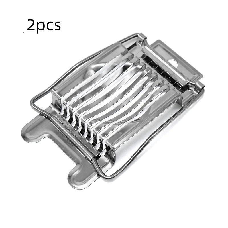 2Pcs/Stainless Steel Egg Cutter Multifunctional Egg Slicer Kitchen Supplies Household Egg Cutting Tool
