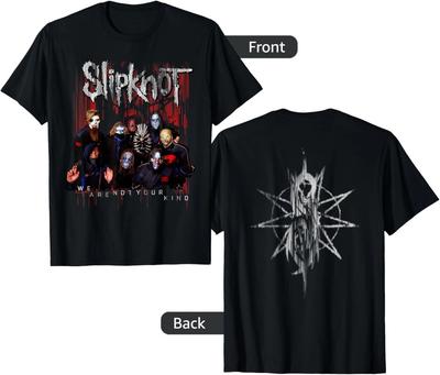 ( Vorne Hinten ) Slipknot Offizielles We are Not Your Kind Rotes Gruppe 100% Baumwolle T-Shirt Herren T-Shirts Top