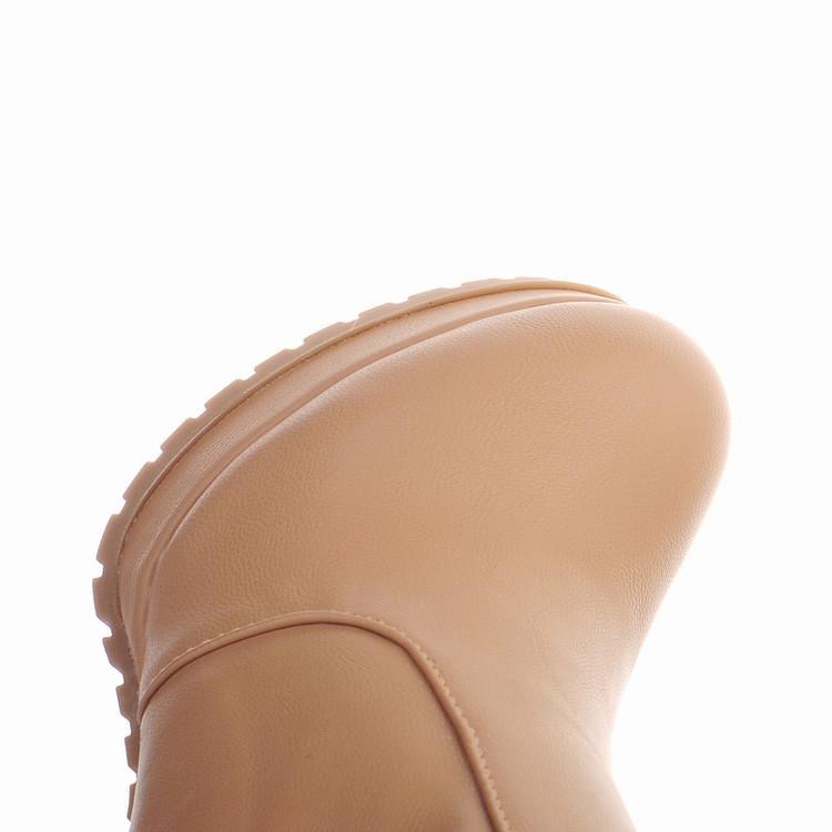 Women's high-heeled medium boots autumn and winter new waterproof table fine heel solid color two-wear boots large-size women's boots