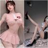 Sex underwear large size pink sexy nurse uniform cosplay hollow woman free passion pure desire suit