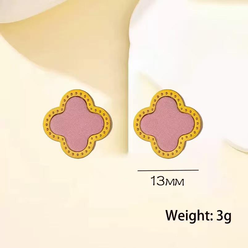18k Four-Leaf Clover Pendant Necklace for Women - Double-Sided Lucky Charm on Clavicle Chain