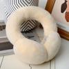 100% Natural Rex Rabbit Fur Ear Muffs Custom Cold Winter Comfort Furry Plush Warm Frostproof Collapsible Ear Muffs for Women