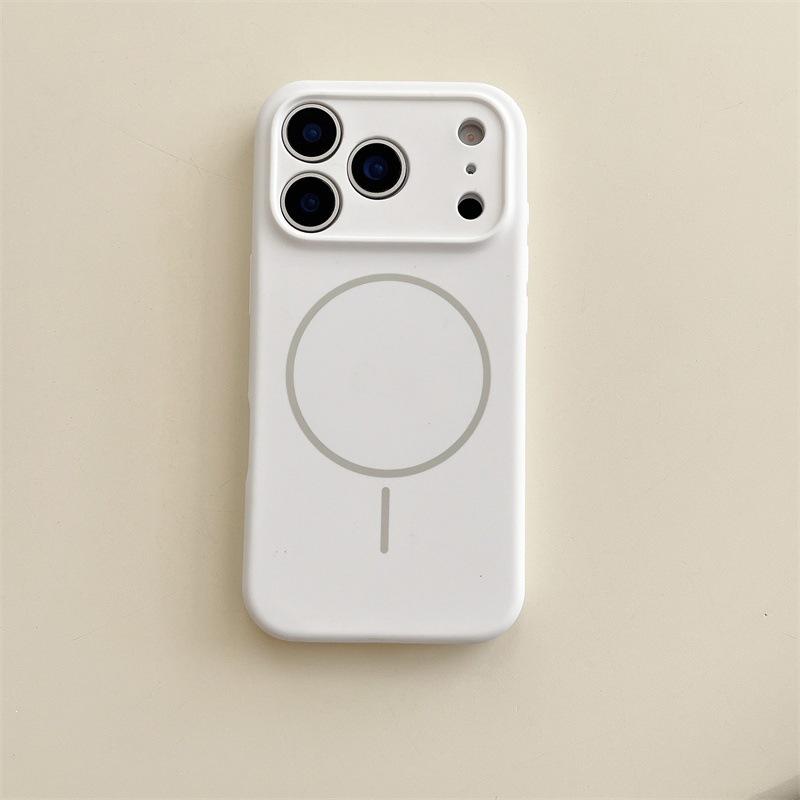 Applicable to iPhone17 liquid silicone mobile phone case, thin ring magnetic suction 1514 Apple 16Promax protective case, new model.