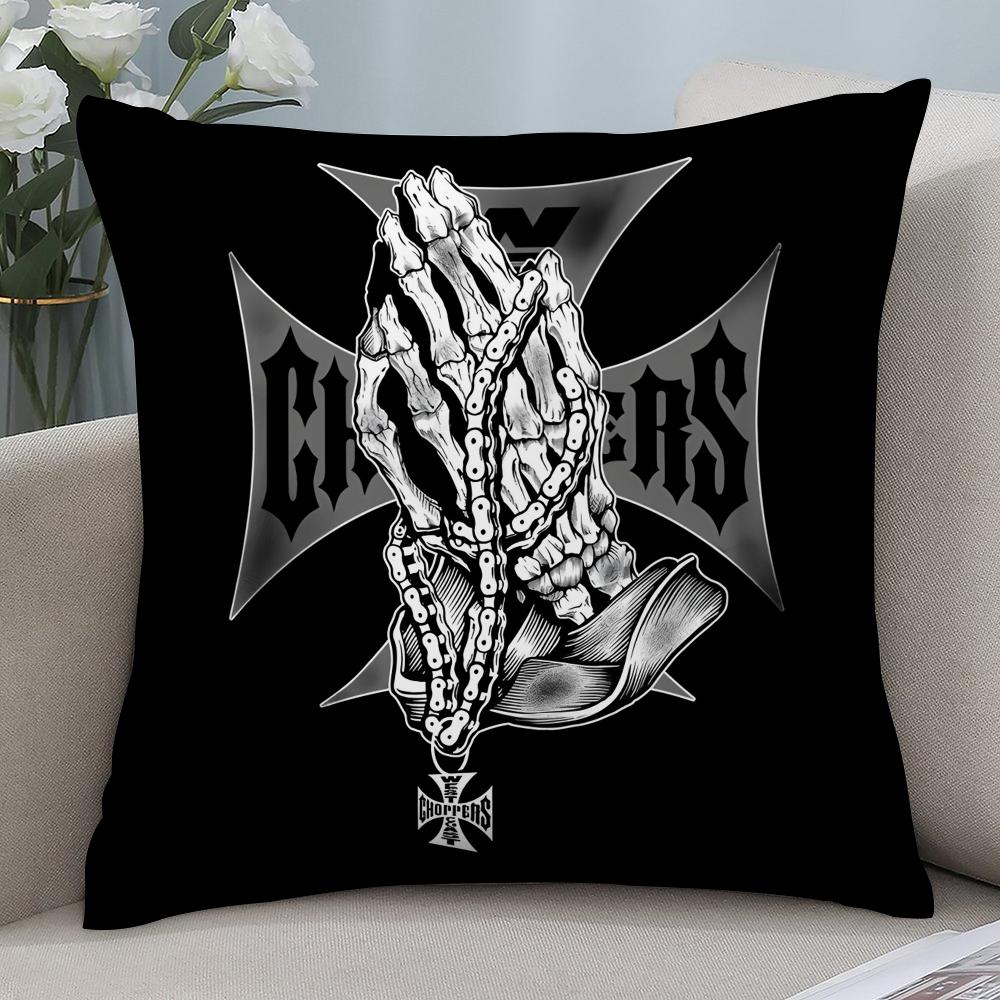 W-West Coast C-Choppers Pillow Case Short Plush Pillow Covers Sofa Decorative Gift Home Double-sided Printing Cushion Cover
