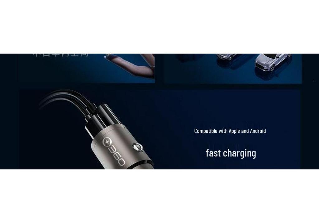 Dual-Port 30W High-Power Fast Car Charger for Mobile Devices