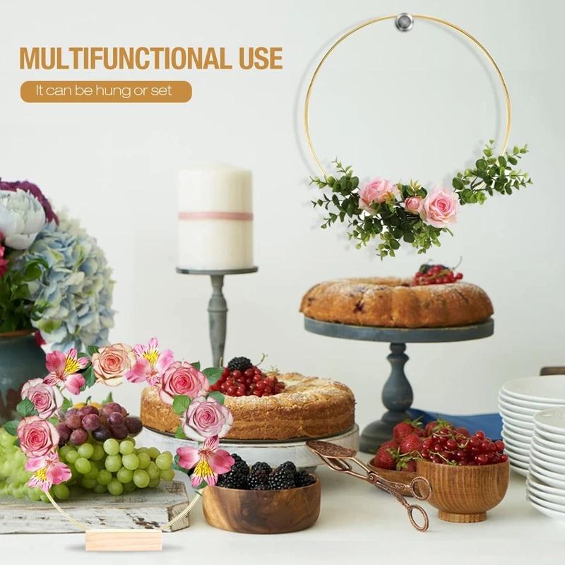 10 Stück Metall Blumenreifen Ringe DIY Makramee Hängehandwerk Hochzeitstisch Mittelstücke Dekoration Weihnachten Blumengirlande Kranz