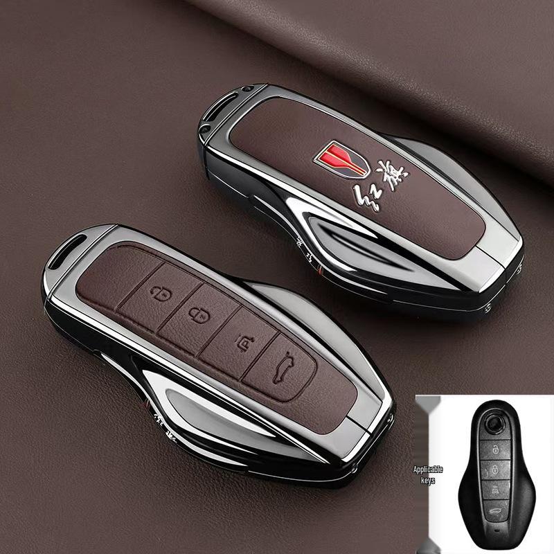 FAW Hongqi HS6 PHEV Key Case - New Energy Vehicle Protective Shell, Men's Style