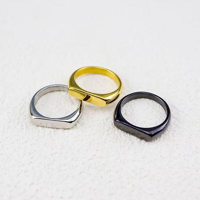 1Pcs Edelstahlring Temperament Ring Retro-Accessoires Herren- und Damenringe