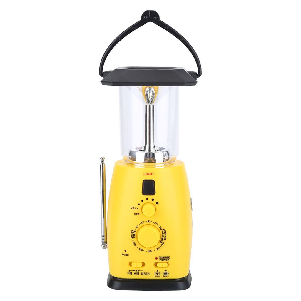 Hand Crank Solar Power LED Camping Emergency Flashlight Torch Lamp Phone Charger