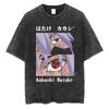 Anime Naruto TShirt Manga Retro Washed Version Kakashi TShirt Pain TShirt Lee Tobi Top Mens  Cotton Streetwear