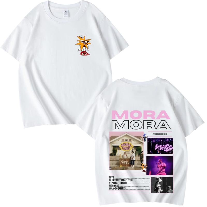 Rapper MORA MICRODOSIS Tour Album  Graphic T Shirt men women Oversized 100% Cotton Summer top Unisex plus sizetops