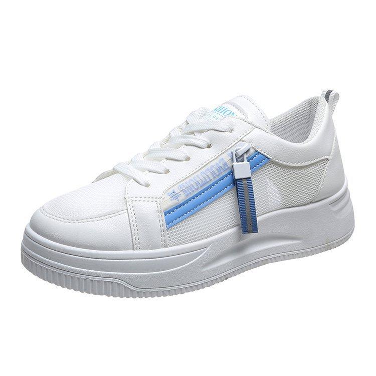 

2025 summer breathable mesh white shoes women s rubber PU muffin bottom foreign trade casual sports shoes 35
