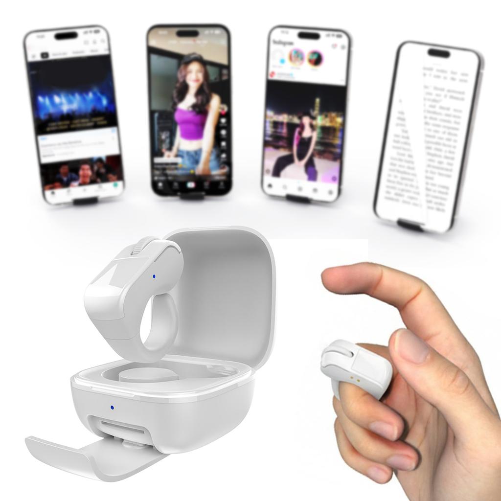 Bluetooth Remote Control Ring Mouse Control Mini Light Weight Bluetooth 2.4g Remote Control Video PPT Page Turning Controller