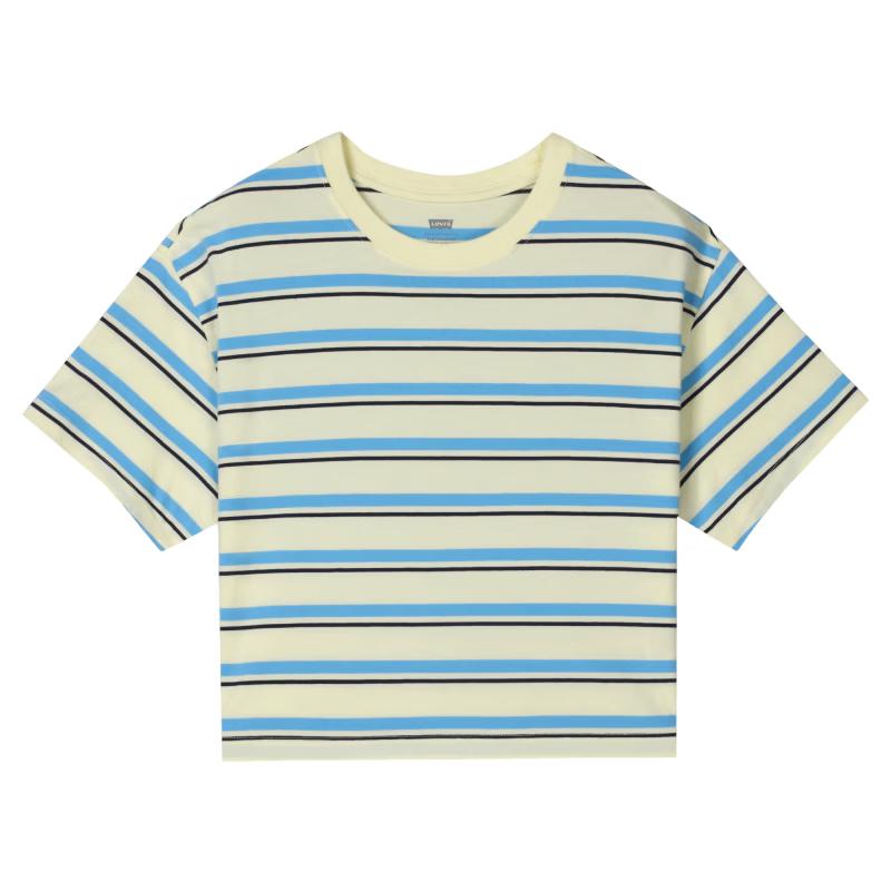 Levi's Women's American Retro Striped Knitted Short Sleeve T-shirt