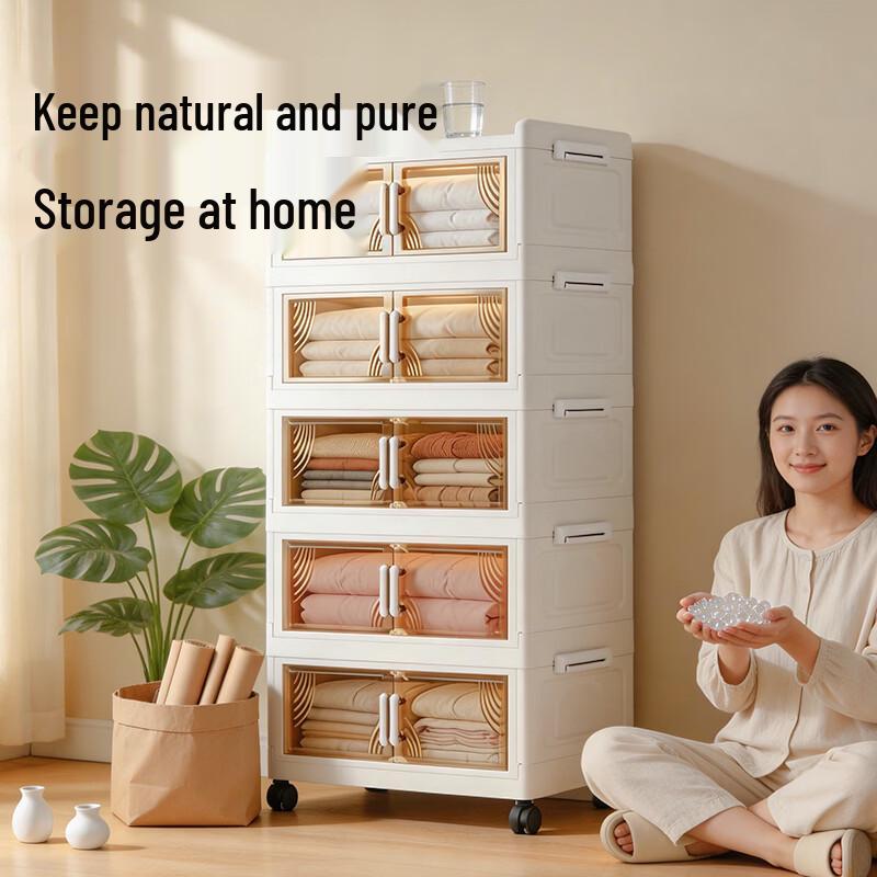 Foldable Rolling Magnetic Storage Cabinet