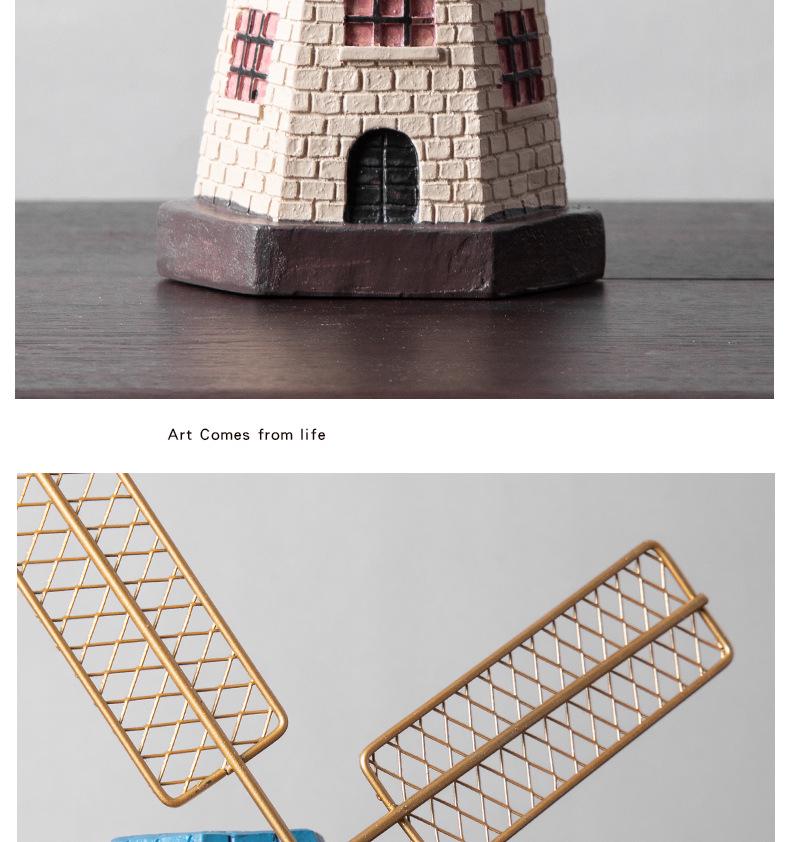 Moderní Retro Nizozemský Větrný Mlýn Vínová Skříňka Stolní Dekorace