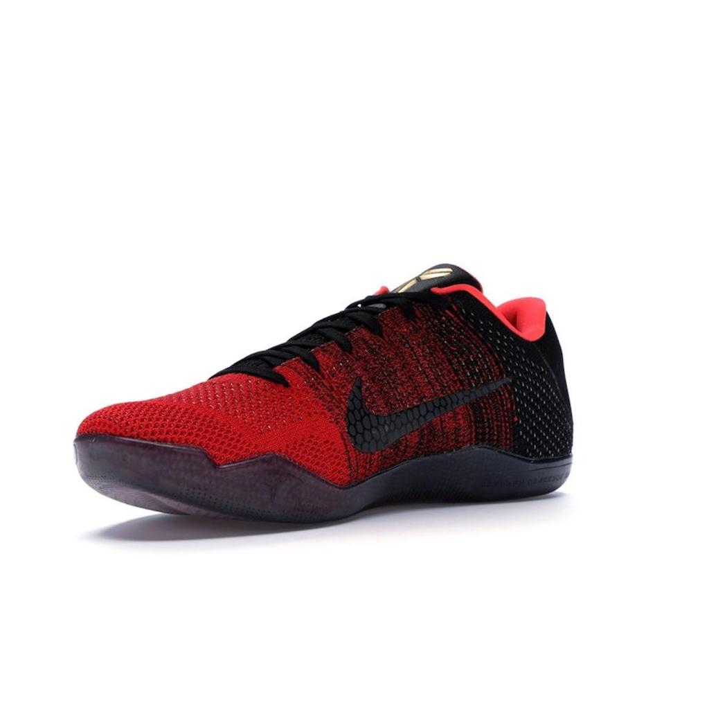 Nike Kobe 11 Elite Low Achilles Heel Men Sneakers Red University-Red Black-Bright-Crimson-Metallic-Gold 822675-670